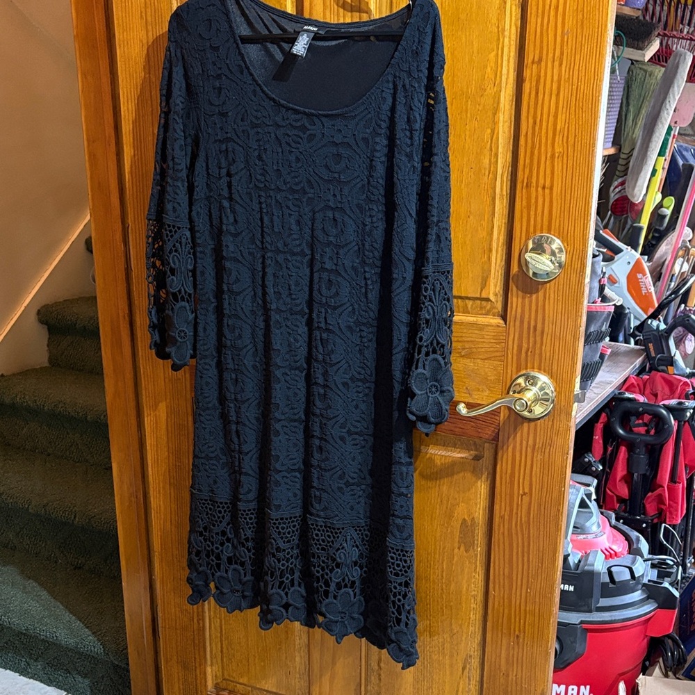 Alfani Black Lace Dress Size XL